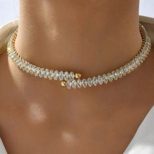Cubic Zirconia Choker & Bracelet